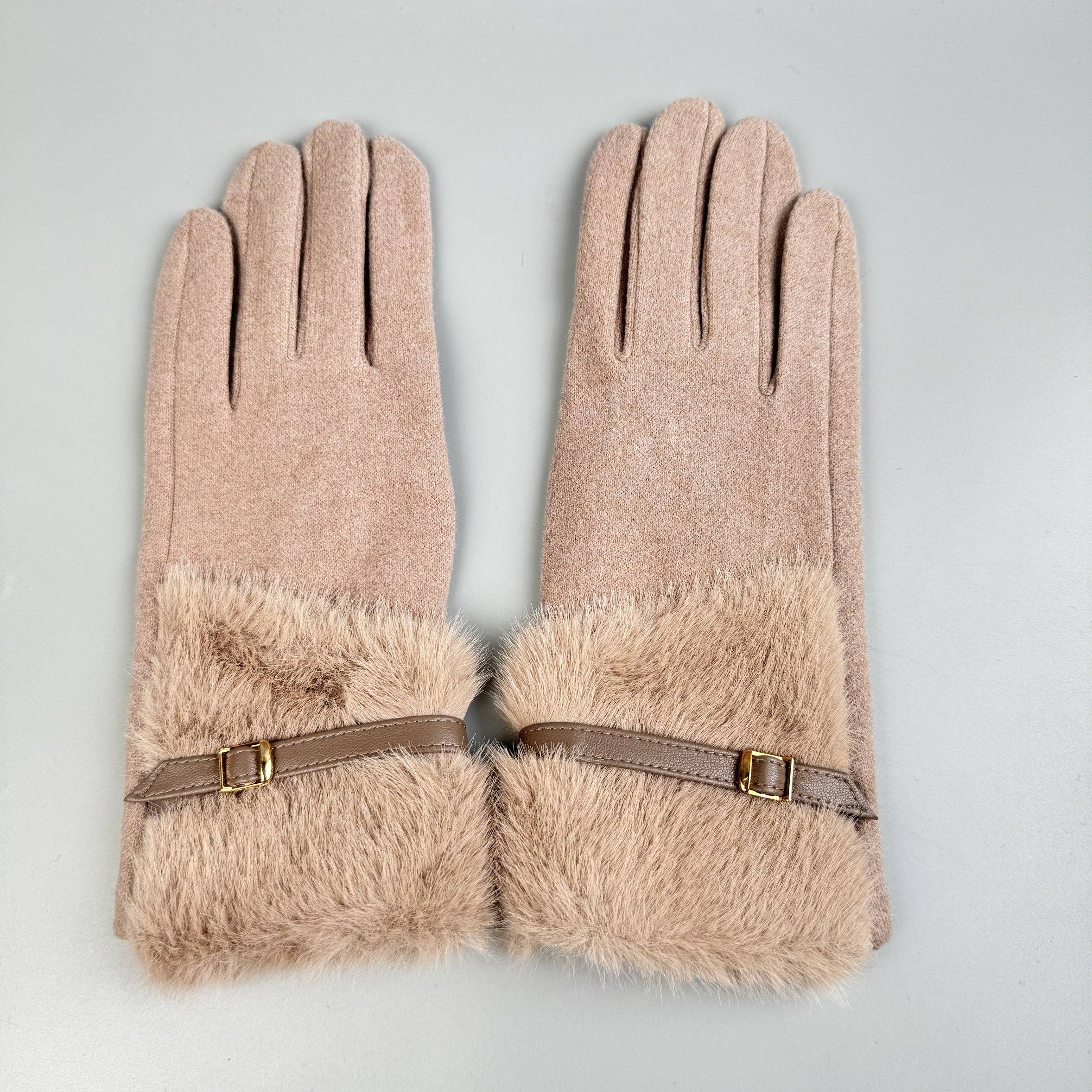 Ole - Vente Gants – femme - Gants à écran tactile en fausse fourrure9