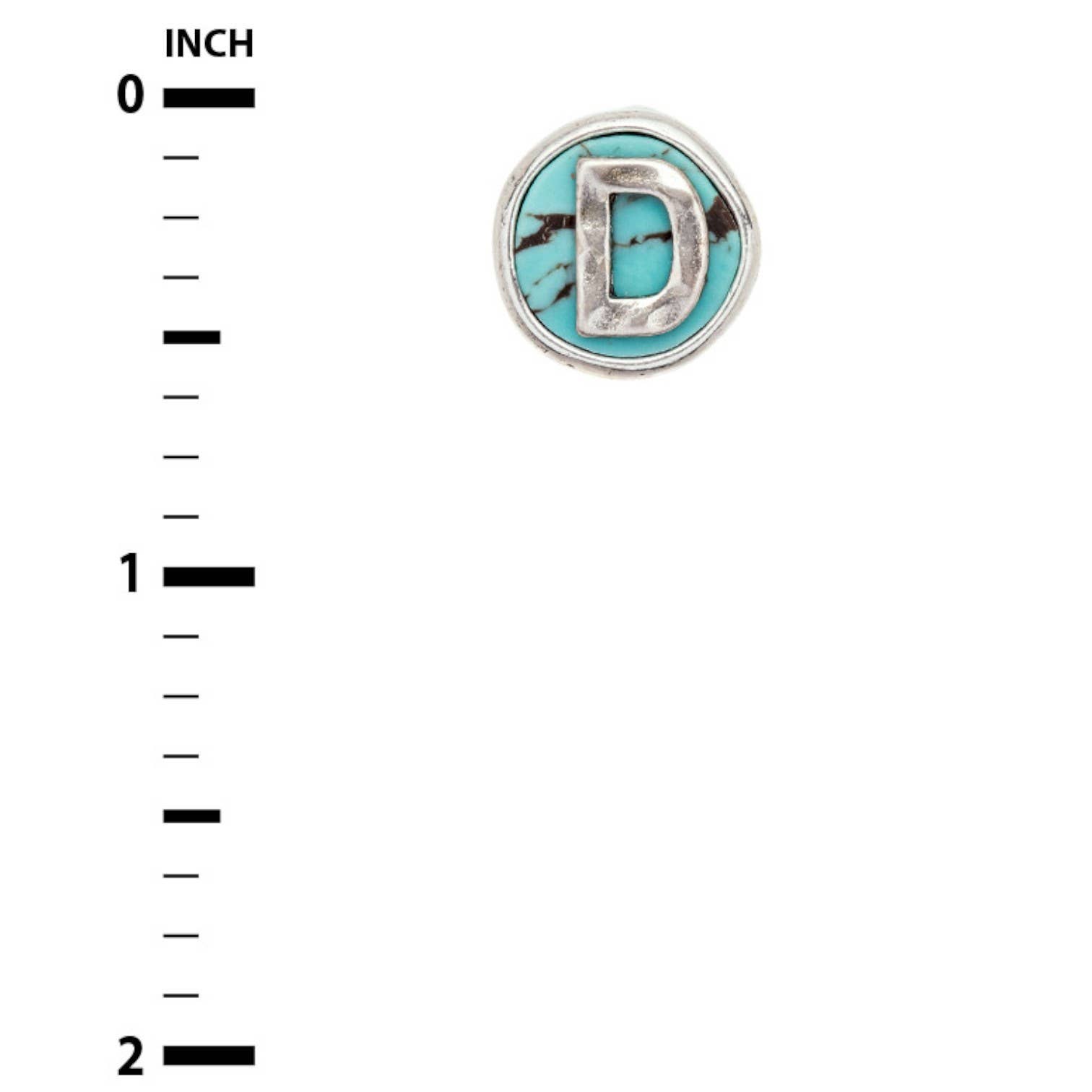 Silber/Türkis Initial D Ohrstecker in Türkis für den Großhandel auf Faire1