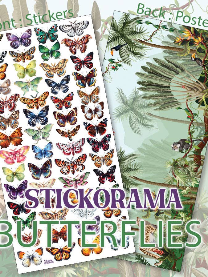 Foglio Adesivo Poster Stickorama Farfalla Violette per la vendita all'ingrosso da parte di Violette Stickers
