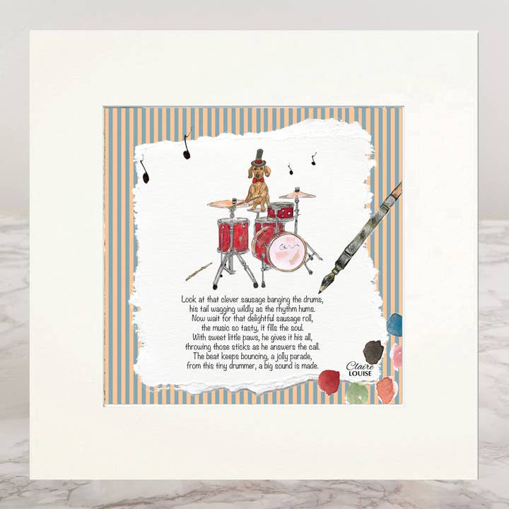 Impression Giclée montée de roulé à la saucisse pour la vente par Claire Louise