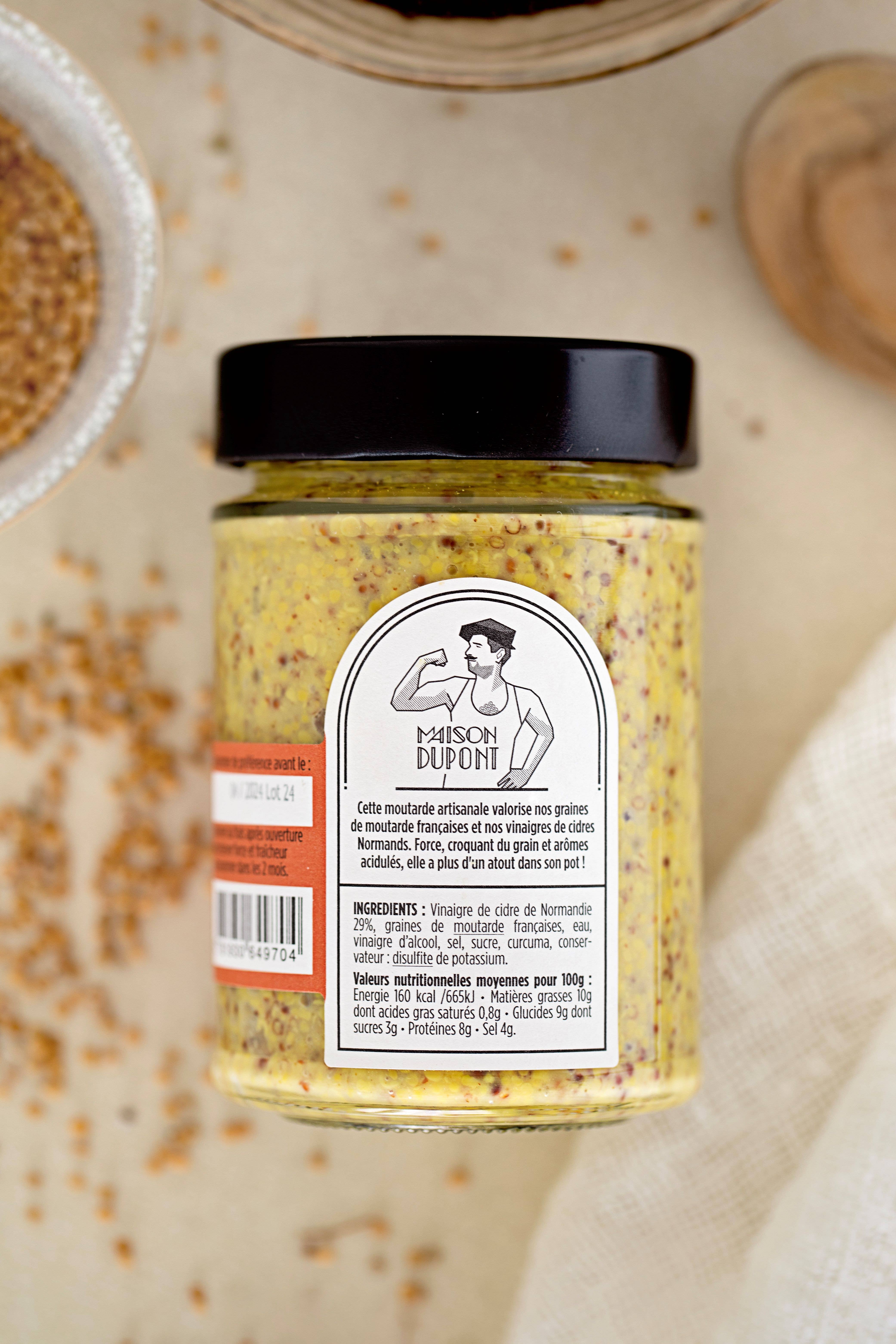 MAISON DUPONT - Wholesale Mustard - Dupont Mustard - Whole Grain 195g1
