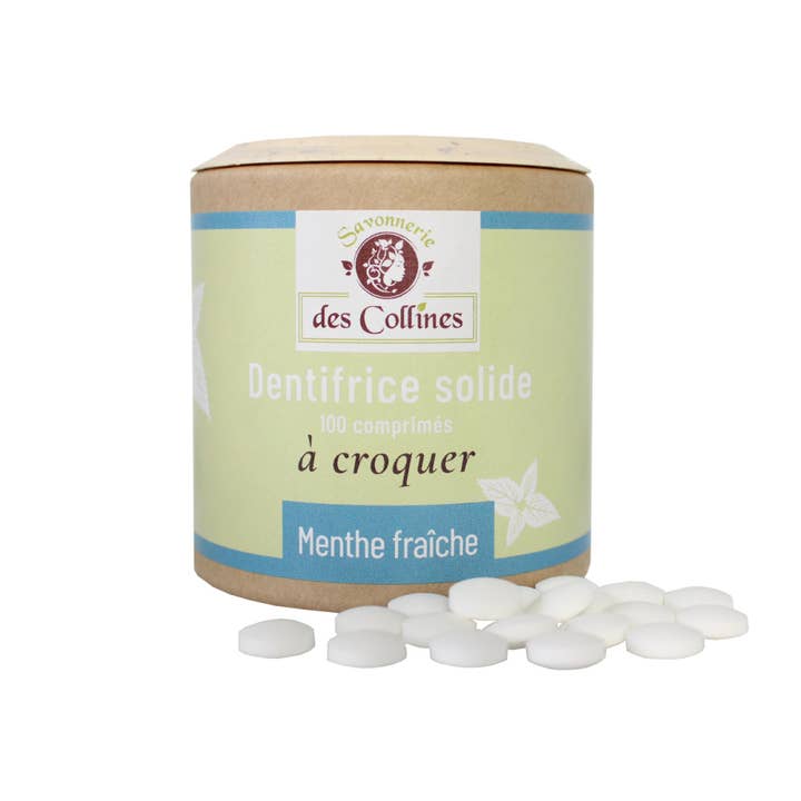Savonnerie des Collines - Wholesale Toothpaste - Solid chewable toothpaste - 100 tablets
