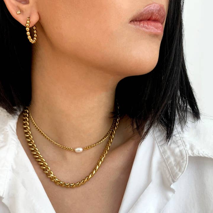 MAI DESIREE - Vendita all'ingrosso Collane a catena e maglie - COLLANA A CATENA BARBAZZALE IN ORO MASON3