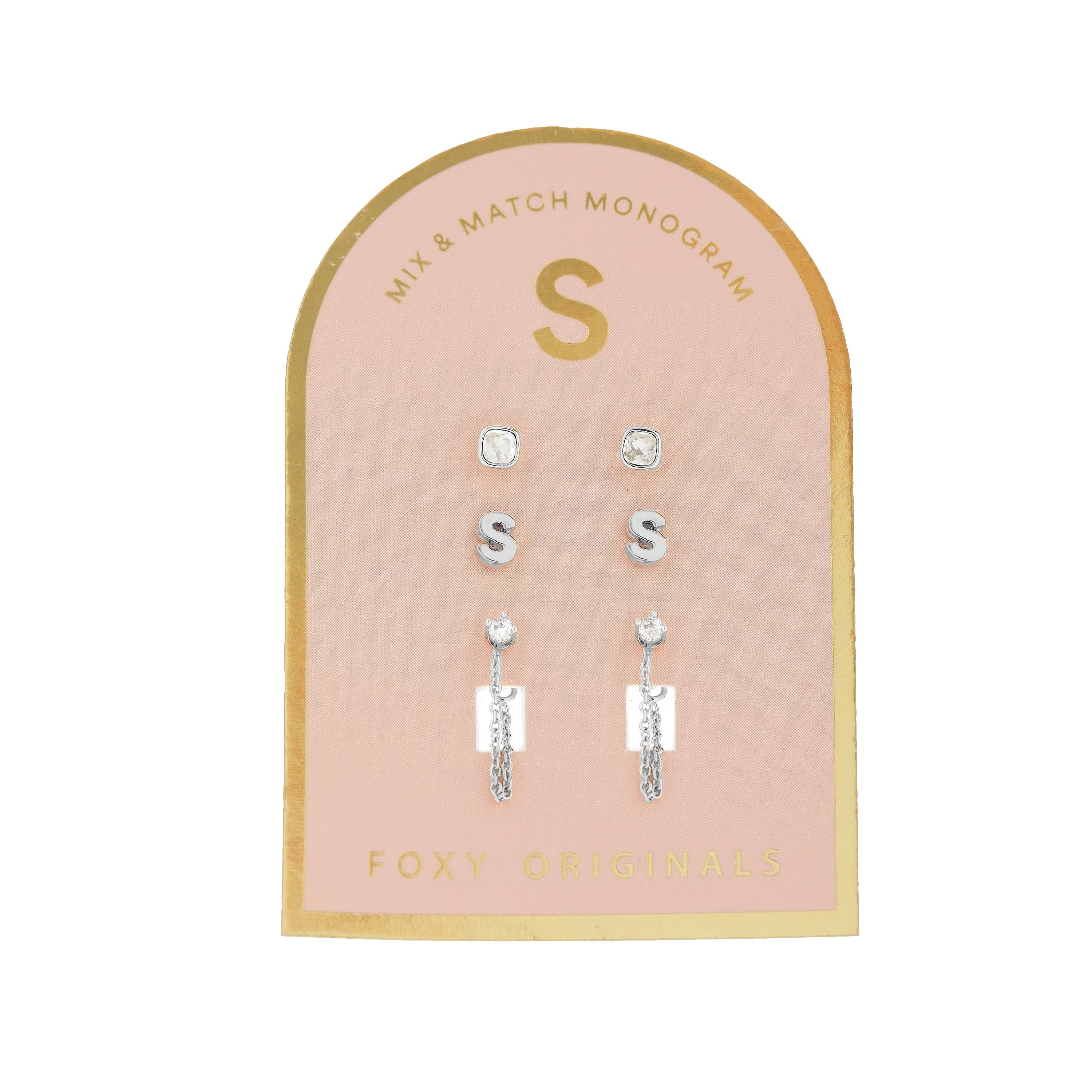 Foxy Originals - Wholesale Jewelry Set - Monogram Collection | Alphabet Mix & Match Earrings Pack22