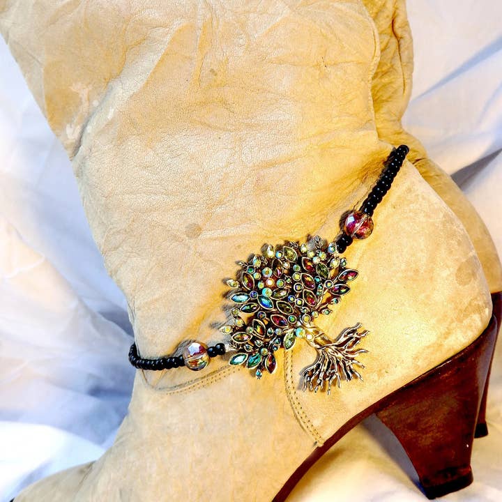 AnkletAllure - Wholesale Shoe Jewelry - Women's - Tree Boot Jewelry Rhinestone Boot Bling Western Boot Chains