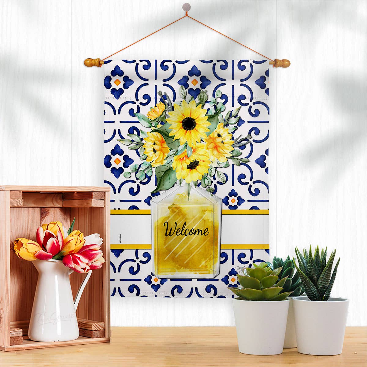 Two Group Flag Co - Wholesale Flag - Sunflower Bouquet Garden Floral Decor Flag2