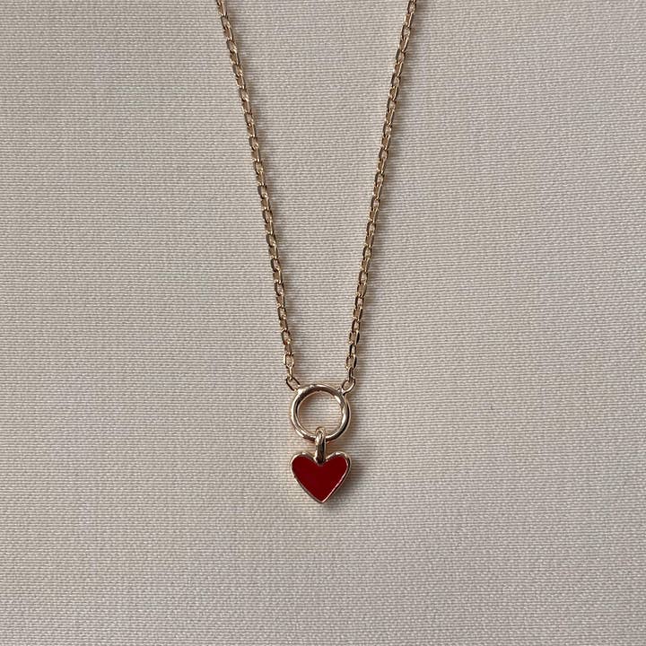 Mini heart necklace for wholesale by Julide Bijoux