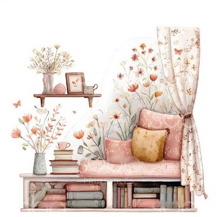 Cozy Book Corner for wholesale by The Boozy Bookworm Art Kits
