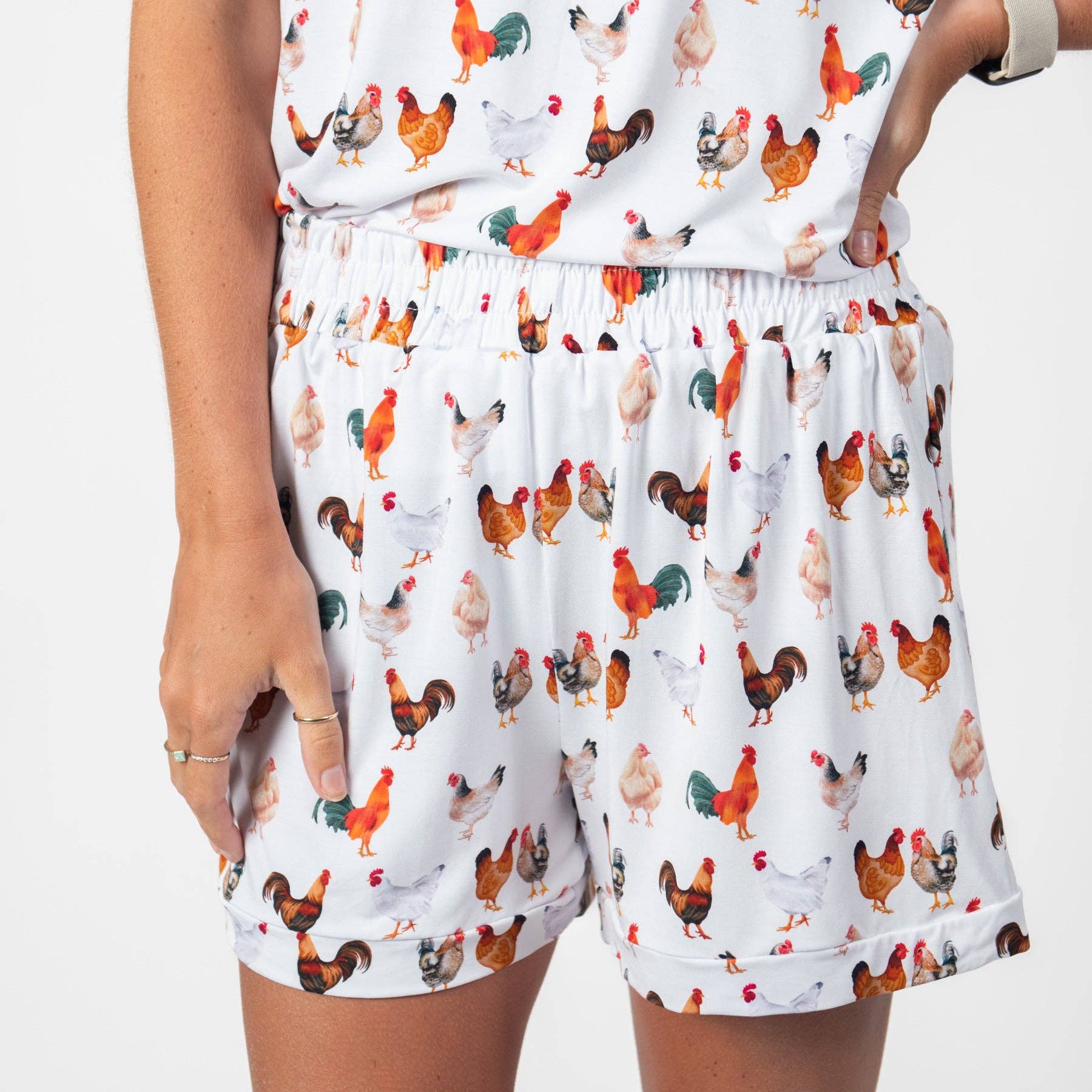 American Farm Company – Großhandel Schlafanzug-Set – Damen – Hühnchen-Bambus-Pyjama 2-teiliger Set - Erwachsene4