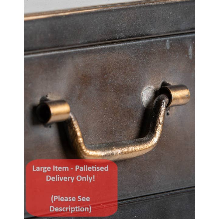 McGowan & Rutherford Ltd - Wholesale Desk Set - Orwell Desk With Concealed Vanity Mirror In Black And Gold3