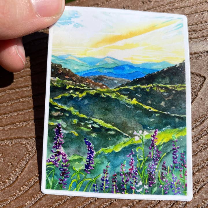 Wild Life Design Co. - Wholesale Sticker - Blue Ridge Mountains | Watercolor Sticker