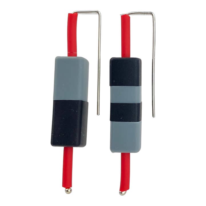 COLOUR BLOCK asymmetric earrings, for wholesale by Frank Ideas