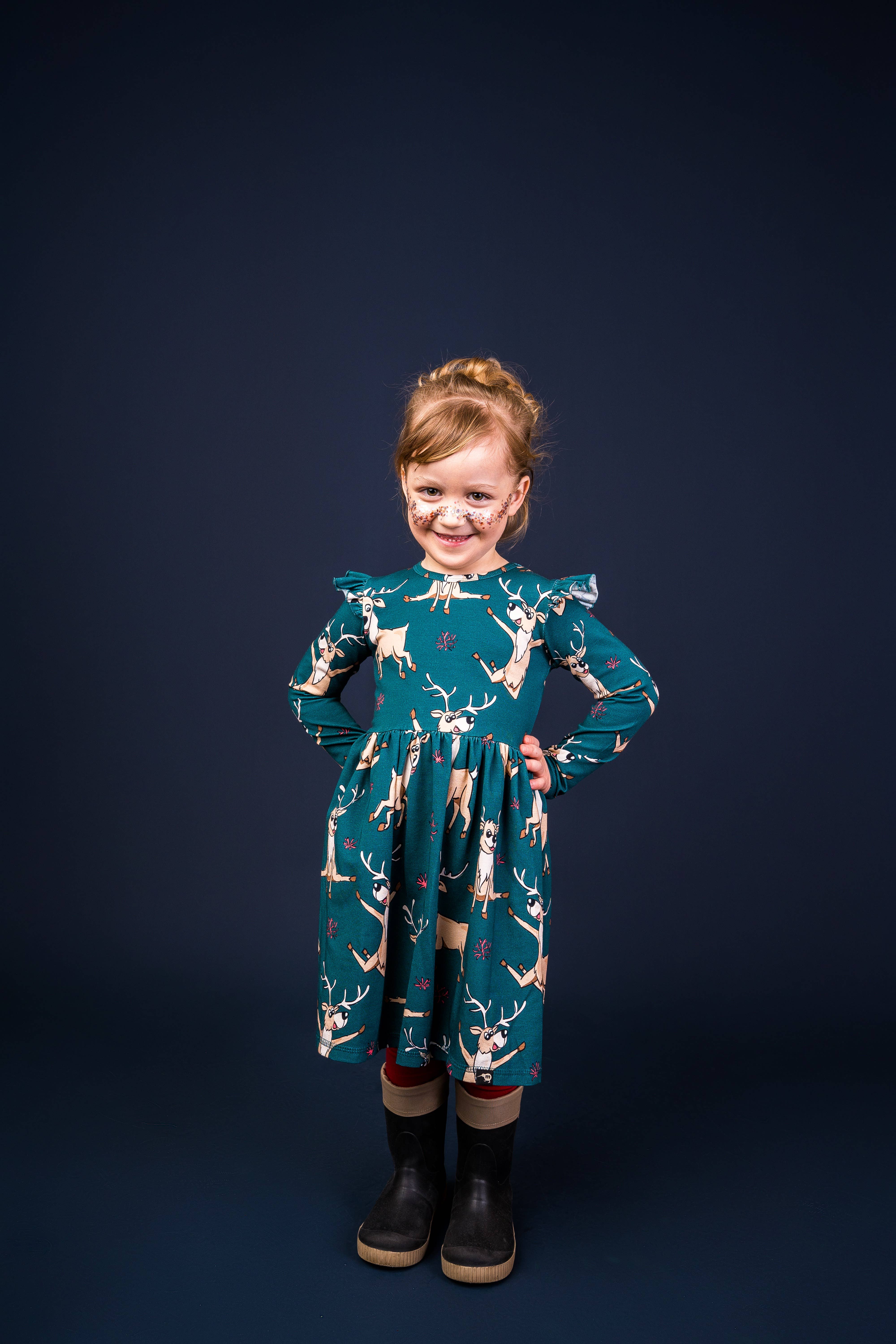 Mullido – Großhandel Kleid – Kinder – RENTIER - DAS GERAFFTE KLEID - AW246