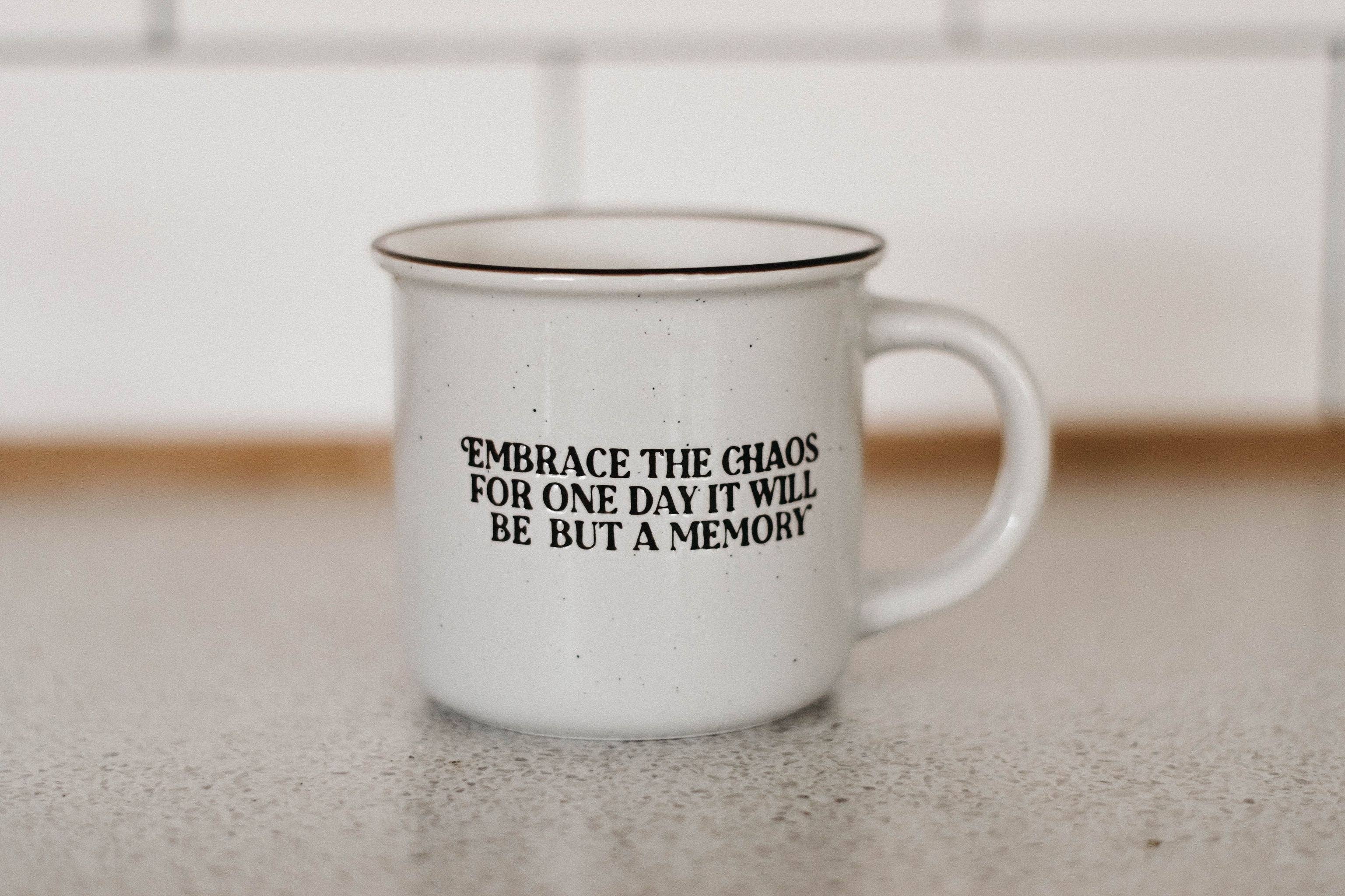 Bencer & Hazelnut - Wholesale Coffee Mug - Embrace the Chaos Speckle Mug2