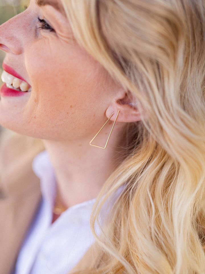 Large triangle earrings for wholesale by Sissi100fils Bijoux