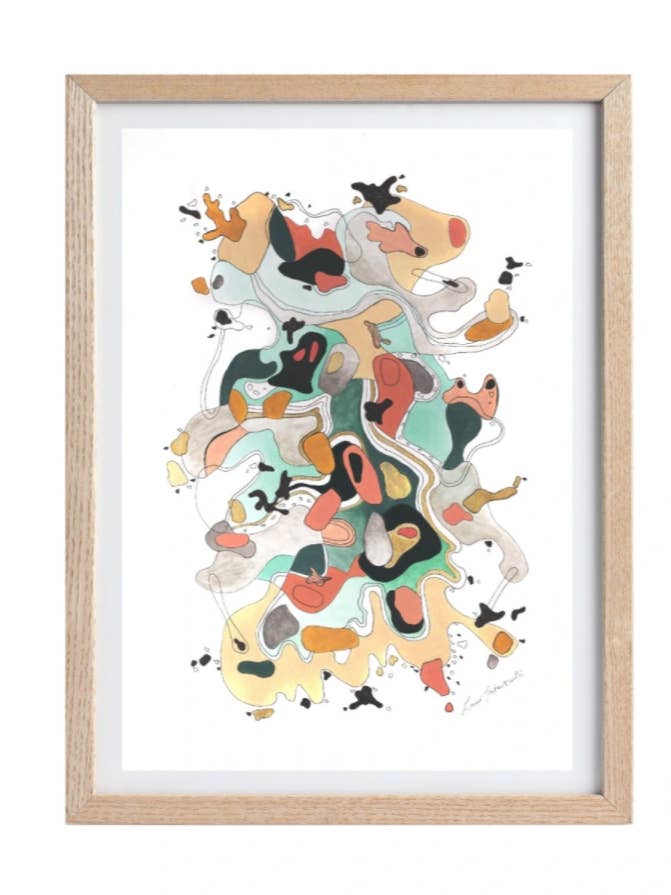 'Estuary Island' Fin Art Giclee Print for engroshandel hos Louise Forster-Smith Abstract Art & Prints