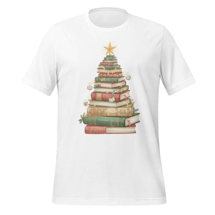 Christmas Tree with Books Tee for wholesale by MagicMerchEmporium