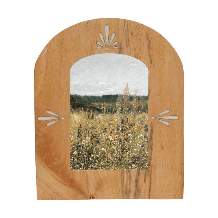 4x6 Lana Floral Wood Arched Photo Frame for wholesale by Foreside Home & Garden