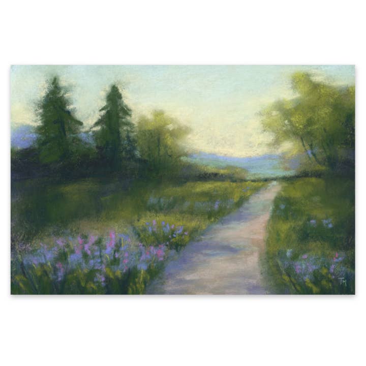 Springtime Path Soft Pastel Giclée Art Print for wholesale by Tiffany Mackay Art