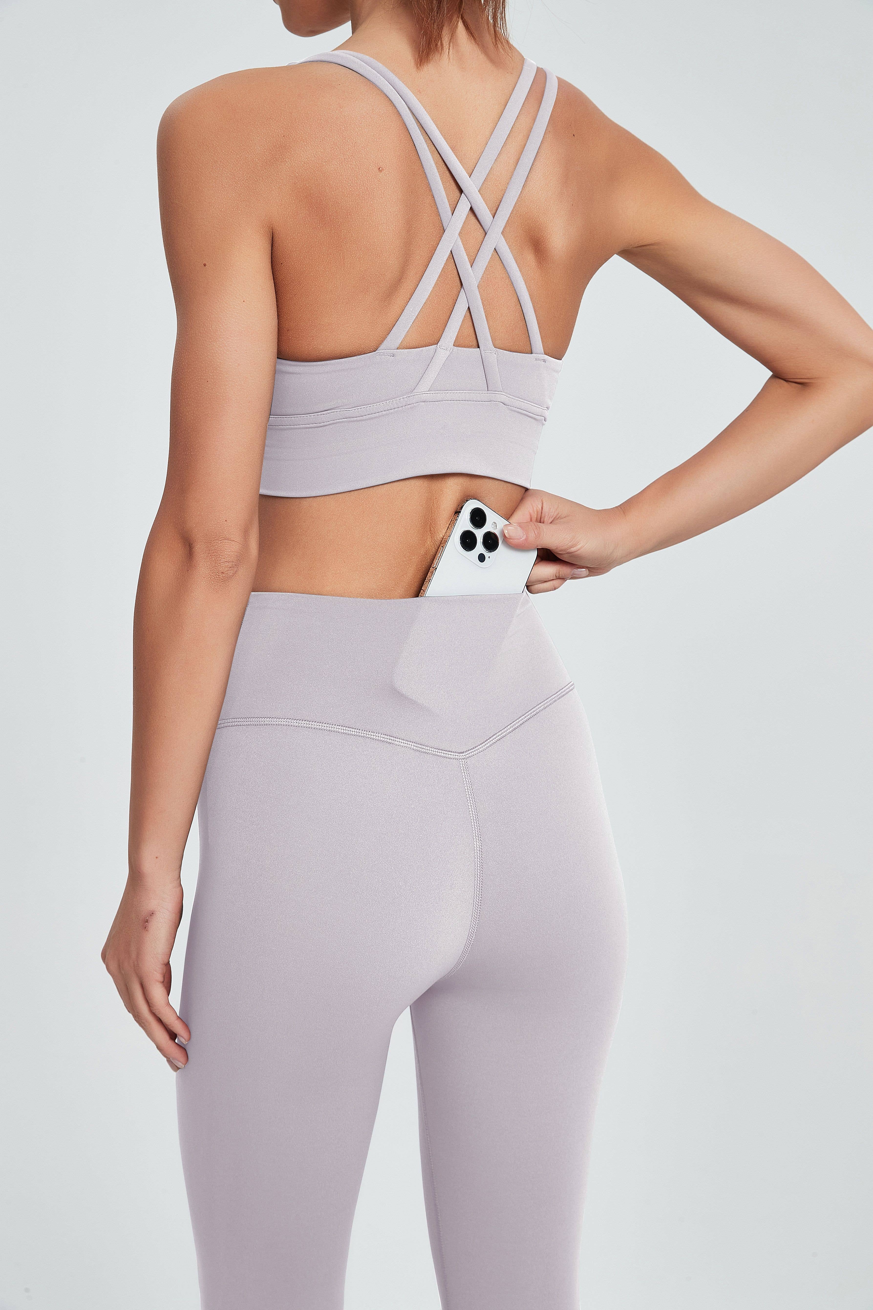 91thelabel - Wholesale Activewear Set - Women's - Isabella Strappy Back Sports Bra & Legging Activewear Set 11
