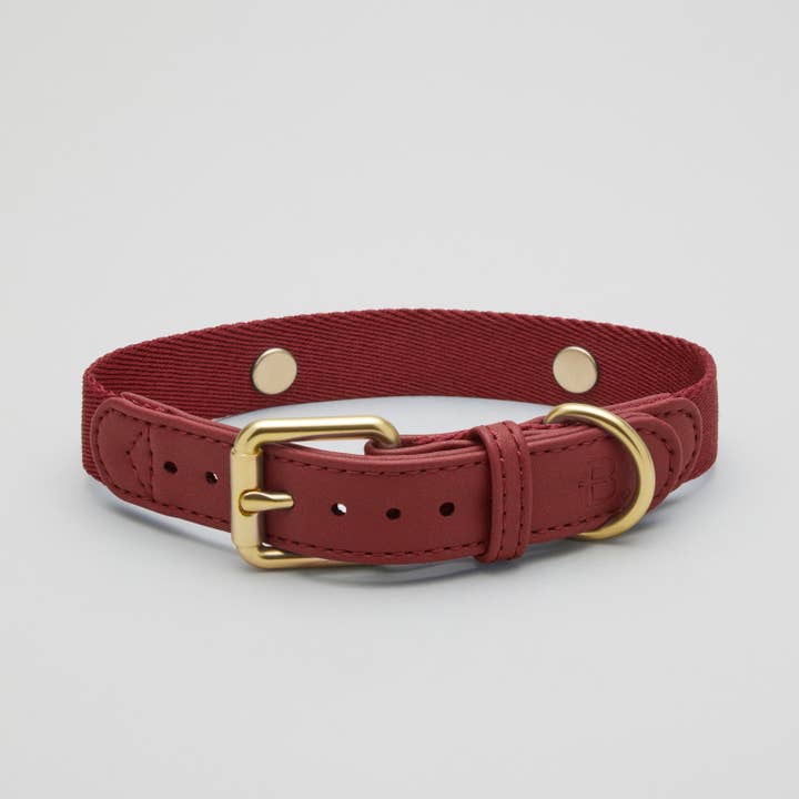 Burgundy Dog Collar for wholesale by Barkalot