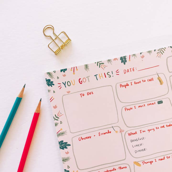 Abbie Ren Illustration - Wholesale Planner - Balanced Day Planner Notepad