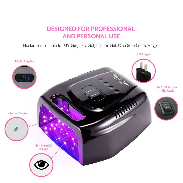 Madam Glam - Wholesale Nail polish - ELIO 2.0 Pro Lamp - US Plug,