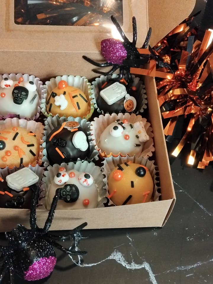 Boîte Cadeau de Boules d'Avoine d'Halloween pour la vente par Forev'Herbs