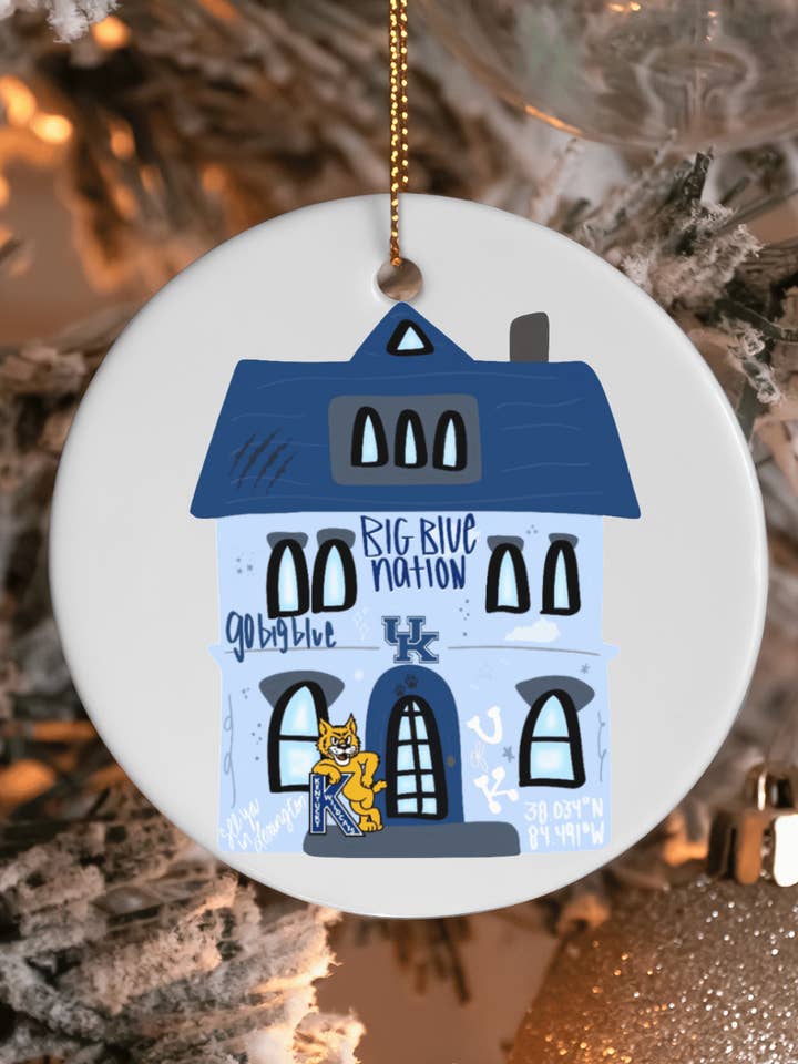 Kentucky House Ornament for wholesale by Wicker Road Boutique