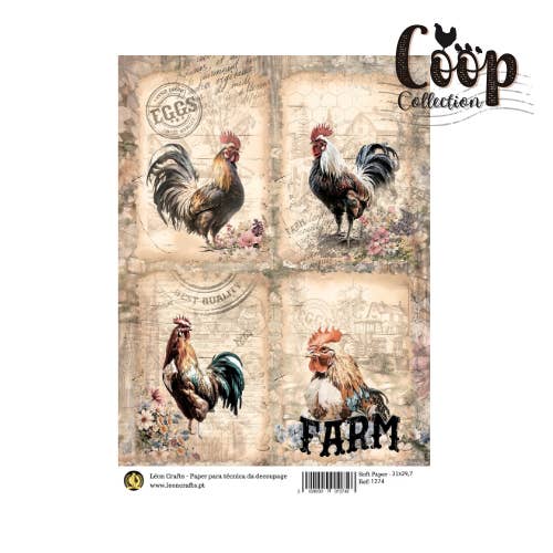 Decoupage - Papel de arroz «Colección Coop» 3 para venta al por mayor de Atiladecor, Artesanato Lda