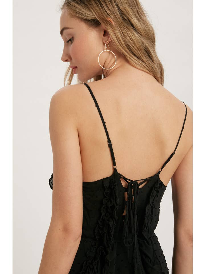 Bluivy - Wholesale Dress - Women's - LACE UP BACK RUFFLE MINI DRESS14