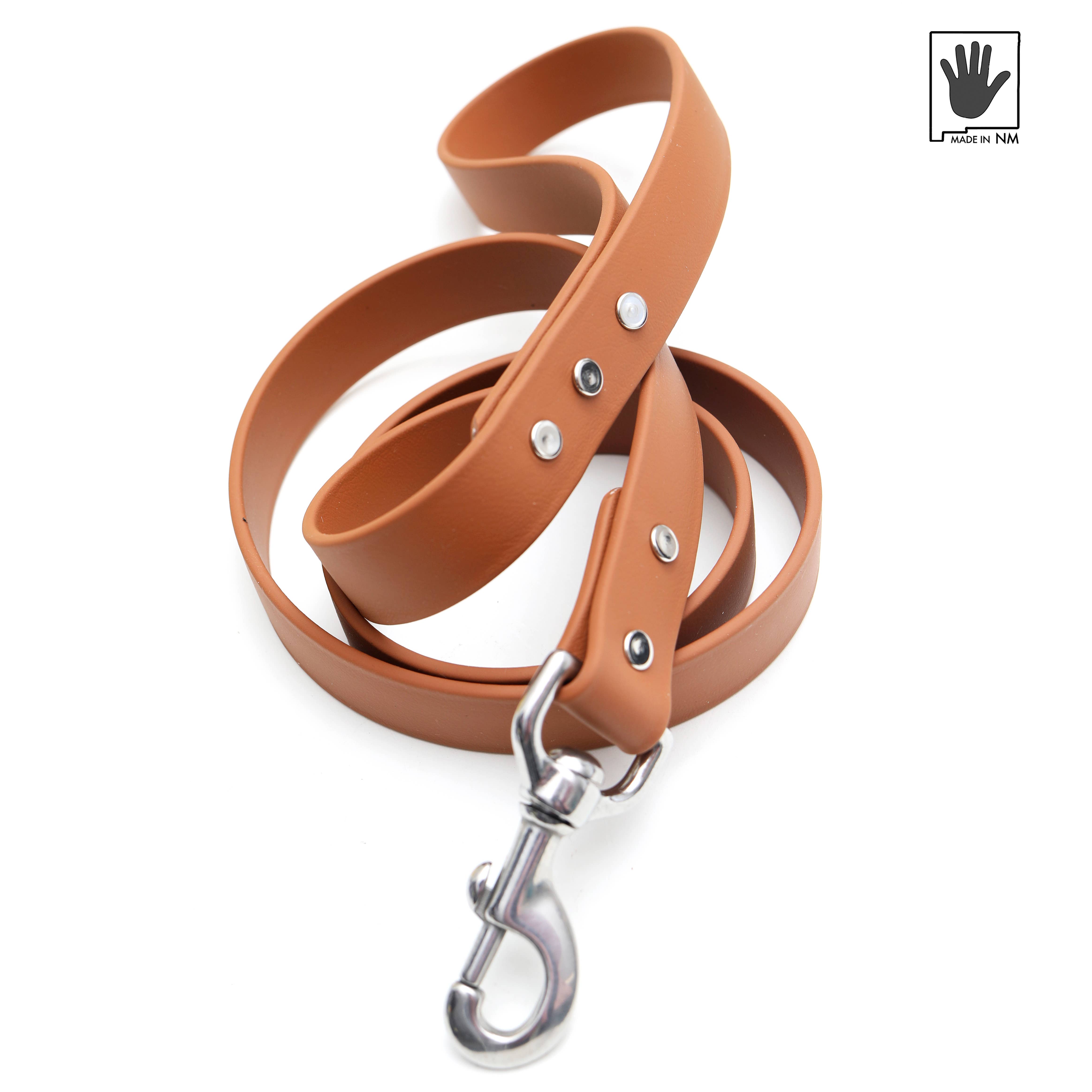 Mimi Green - Vente Laisse – chien - Laisse pour chien imperméable en cuir synthétique haute désert colorée6