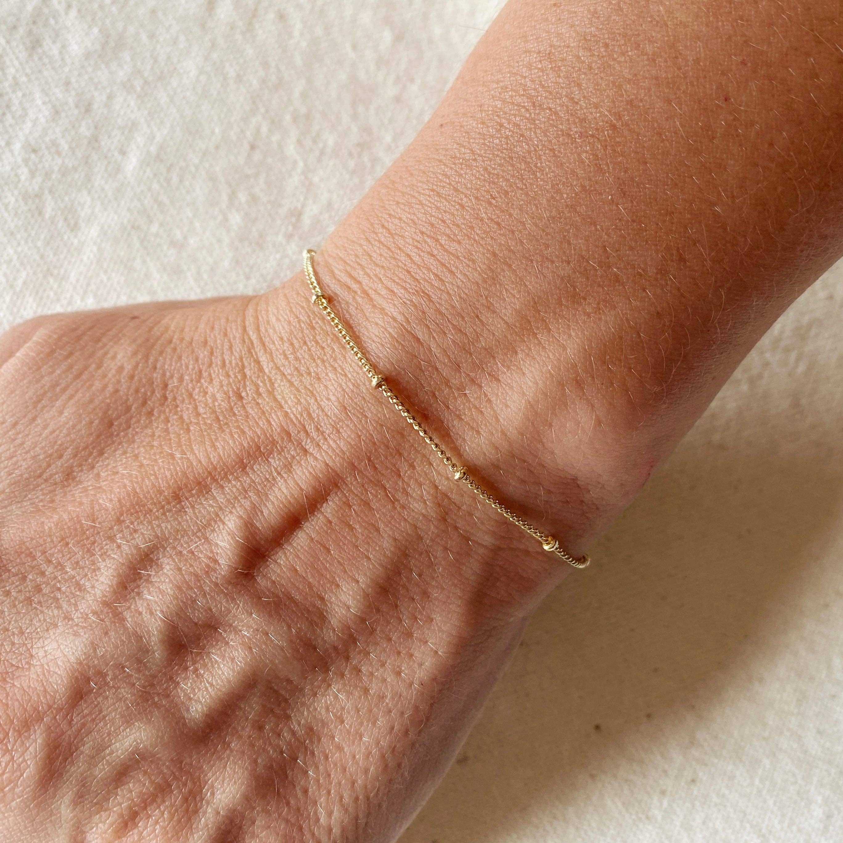 GoldFi - Wholesale Link & Chain Bracelet - 18k Gold Filled Satellite Bracelet3