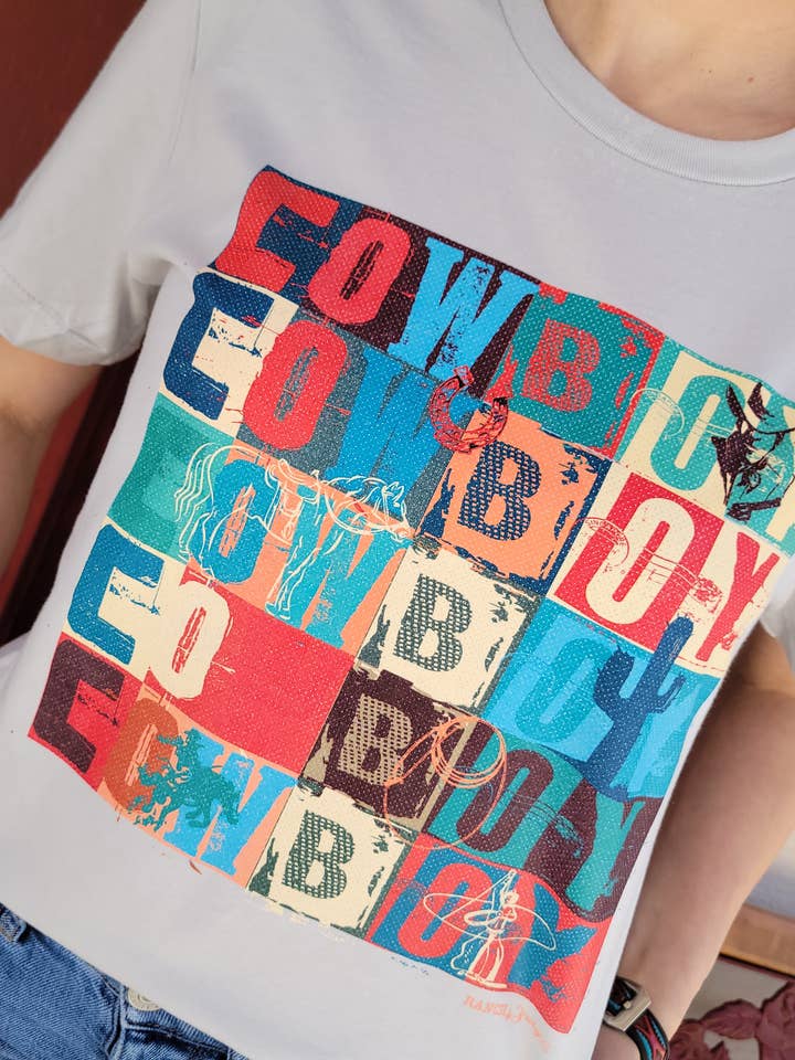 Punky Cowboy Graphic T-Shirt for wholesale by Ranch Swag