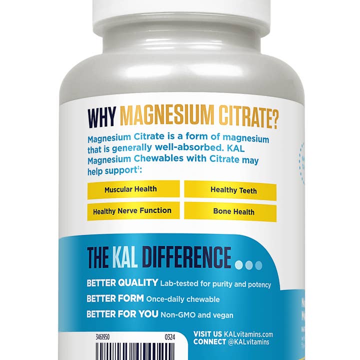 KAL - Wholesale Oral Supplement/Vitamin - KAL Magnesium Chewables1