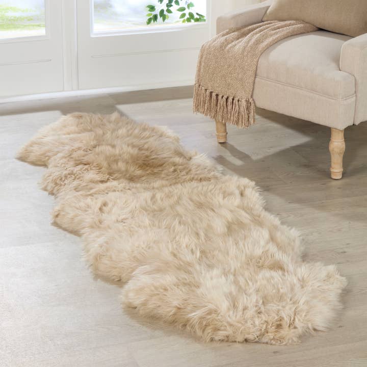 Native Natural - Wholesale Area Rug - Double Beige Sheepskin Rug