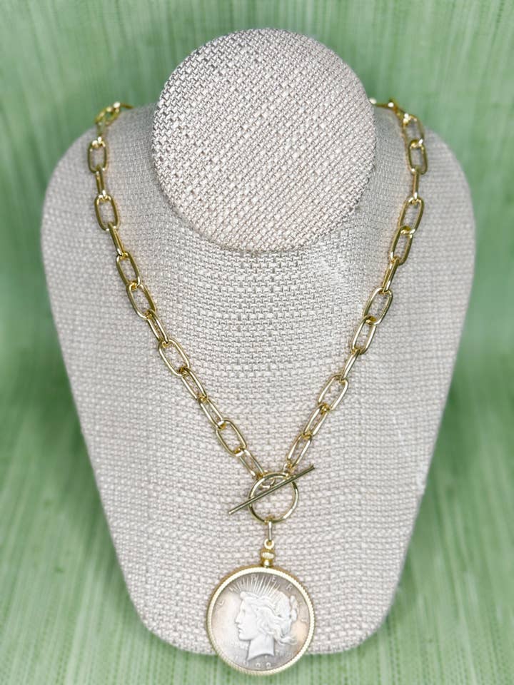 Catherine Patriotic Coin Necklace *WHOLESALE* for wholesale by Stacked By Stew