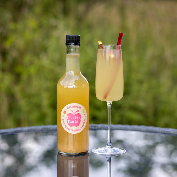 Fruits of the Forage - Wholesale Cocktail Mix/Syrup - Elderflower, Rhubarb & Grapefruit Cordial
