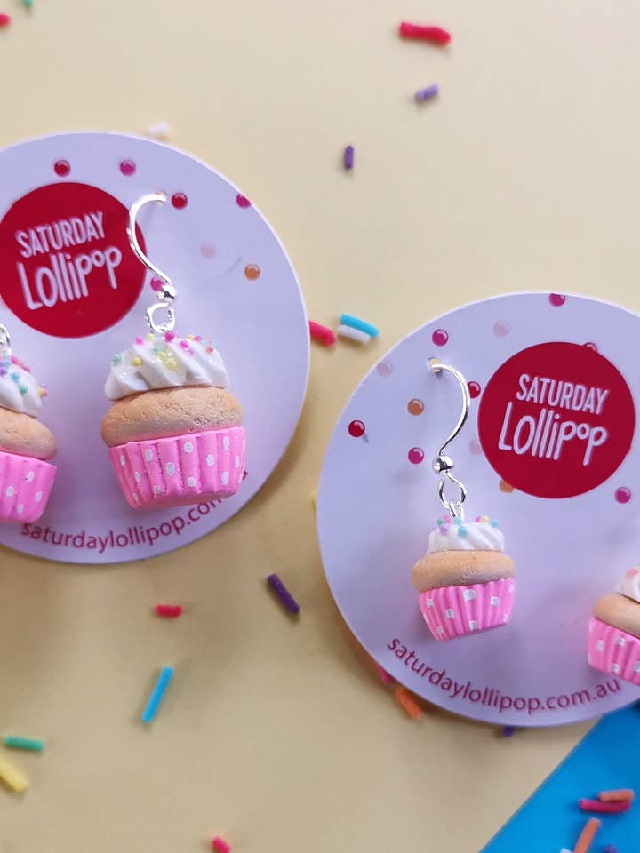 Cupcake dangles for wholesale by Saturday Lollipop