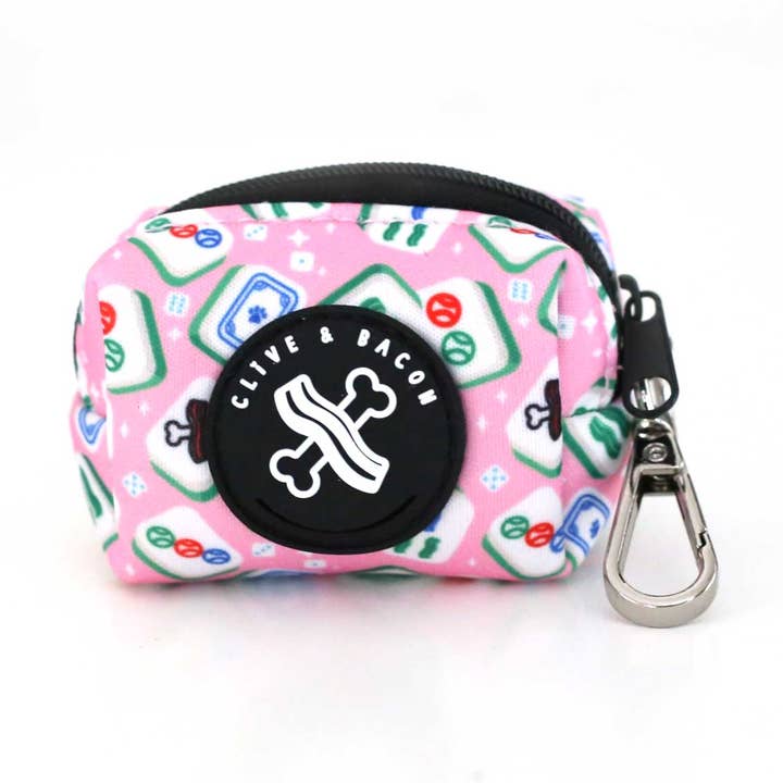 Pink Mahjong Waste Bag Holder for wholesale by Clive and Bacon, LLC