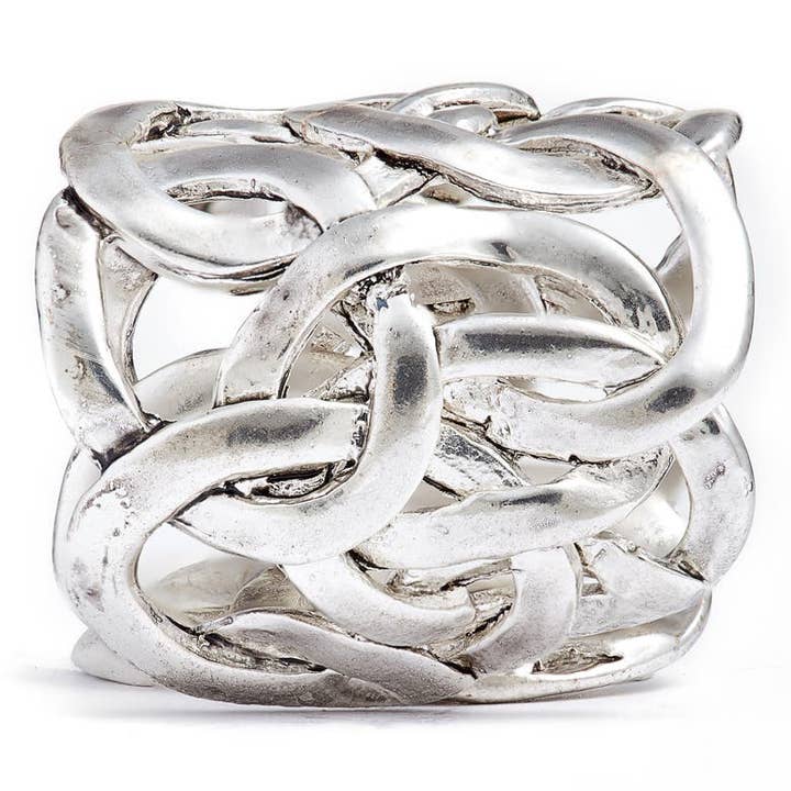 KARINE SULTAN – Anel de cocktail/declaração por atacado – Anel Estiloso com Sobreposição: Joia Única e Marcante3