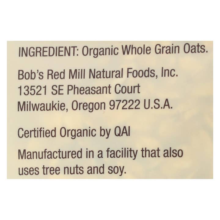 Ware Spark - Wholesale Oats - Bob's Red Mill - Organic Thick Rolled Oats - Gluten Free - Case Of 4-32 Oz1