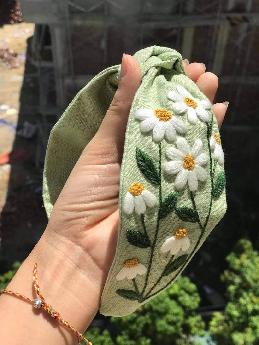 Quince Fables - Wholesale Fashion Headband - Women's - Floral Embroidered Linen Knot Turban, Collection Sofia ✅3