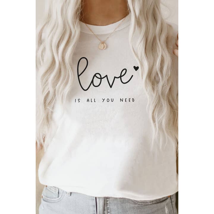 Love is All You Need Graphic Tee for wholesale by Bella Me