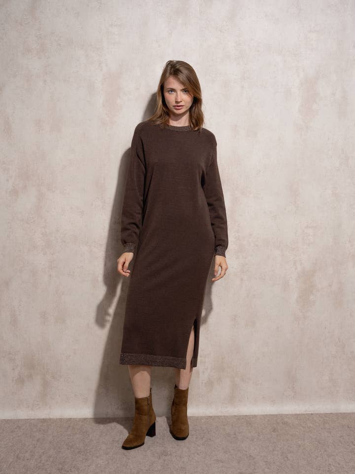 259183 - VESTIDO 39%VI 32%NY 28%PE 1%LUREX for wholesale by SMF