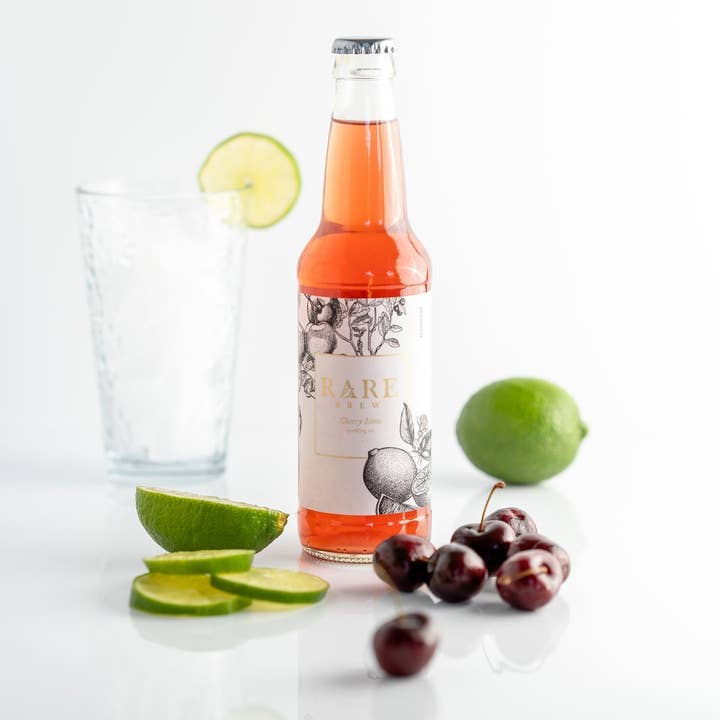 Cherry Lime - Sparkling Tea - Wholesale Bottle for wholesale by Rare Brew