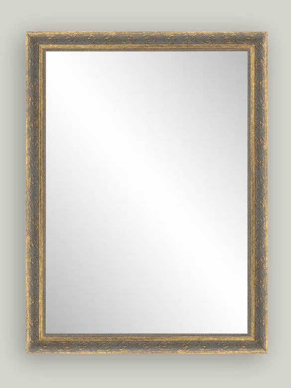 Specchio con Cornice in Oro Patinato per la vendita all'ingrosso da parte di Petal Lane Home