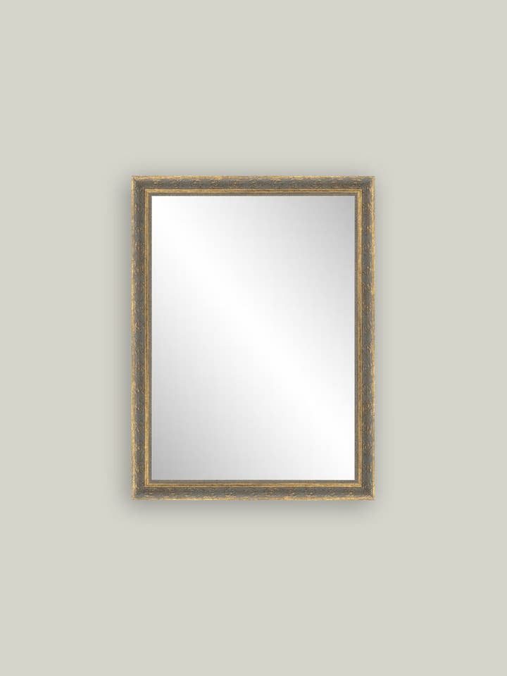 Patina Gold Framed Mirror for wholesale by Petal Lane Home