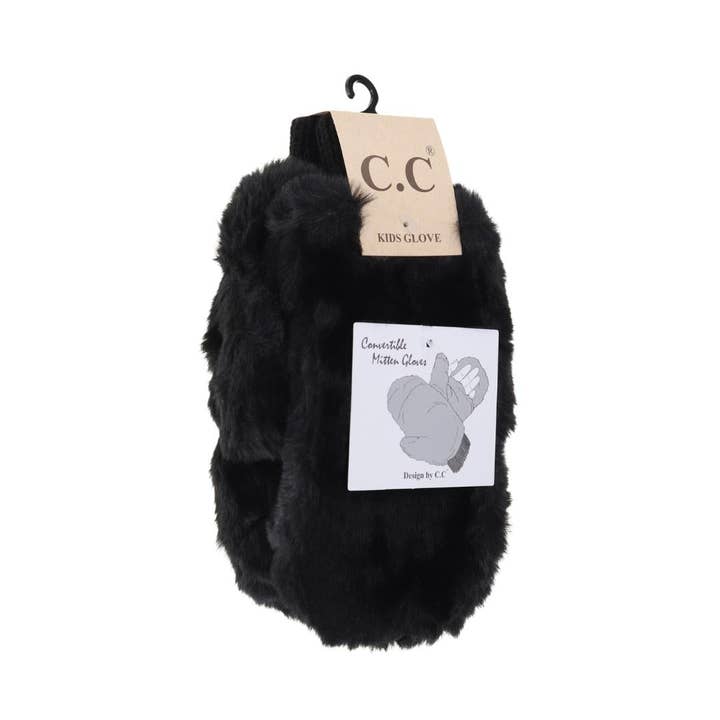 C.C Beanie - Wholesale Mittens - Kids - KIDS Faux Fur Mittens KIDSMT715