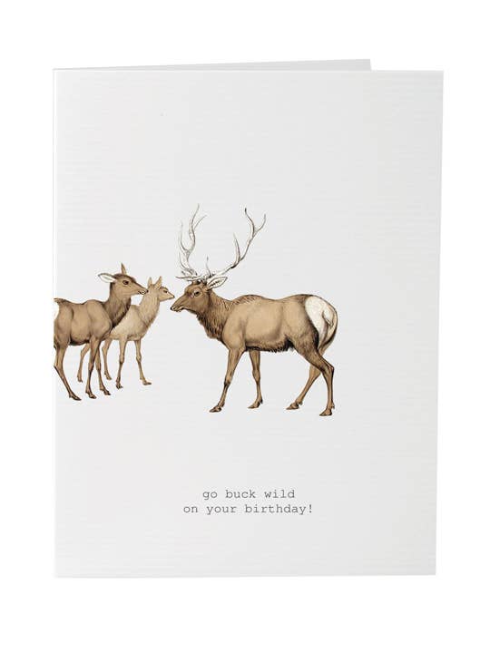 Go Buck Wild Greeting Card for wholesale by TokyoMilk